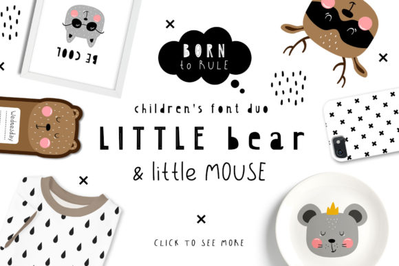 Little Bear Little Mouse Duo: A Playful Font Pair for Digital Creativity